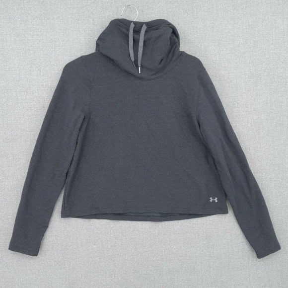 Under Armour Womens Medium Black Cowl Neck Pullover Drawstring Loose Fit - Picture 1 of 8